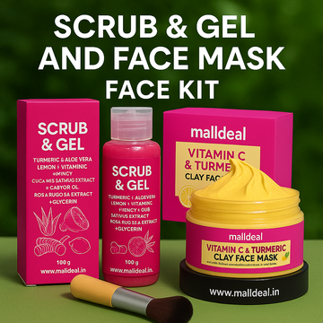 100 % Pure Natural Ingredient - 100gm Scrub & Gel and 120gm Face Pack