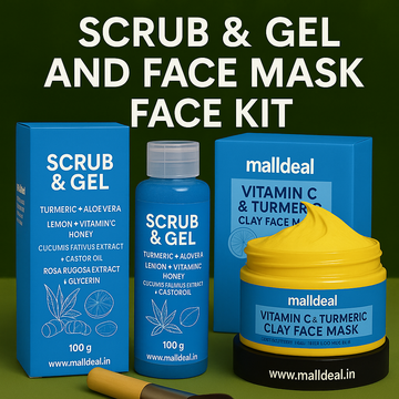 100 % Pure Natural Ingredient - 100gm Scrub & Gel and 120gm Face Pack