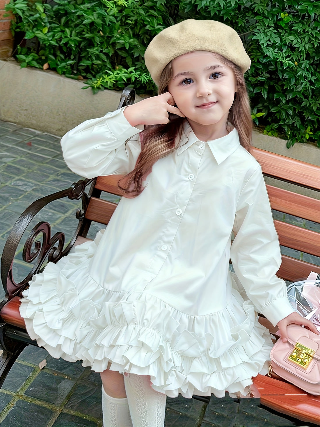 Long-Sleeve Dress for Little Girls