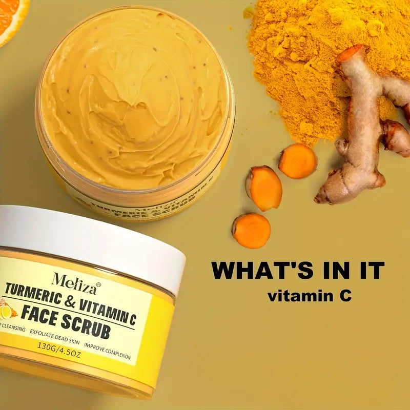 Vitamin C and Turmeric Scrub Ice Cream Texture, Deep Cleansing, Brightening