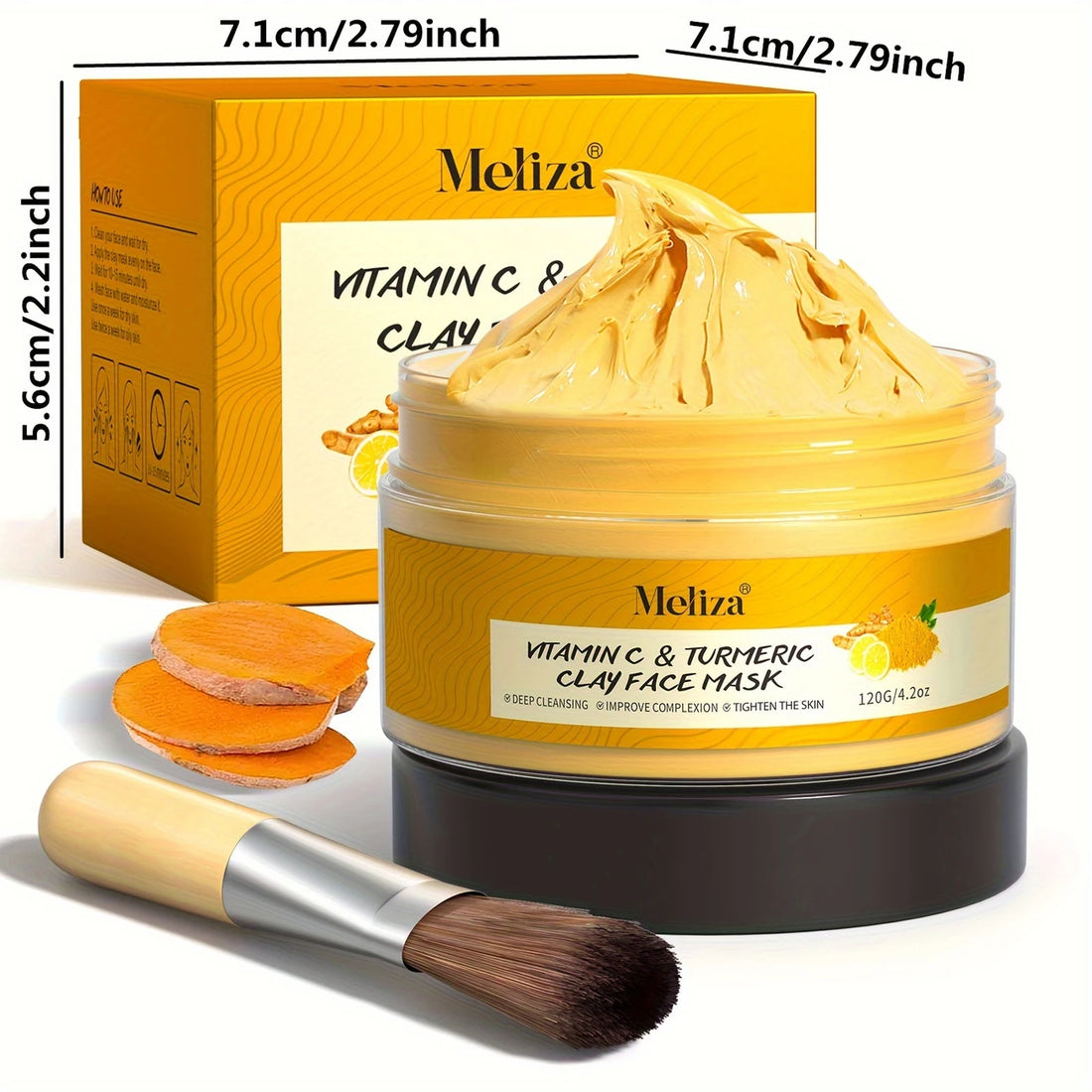 120g turmeric Vitamin C Cleansing Mask Turmeric Mud Mask Deep Cleansing