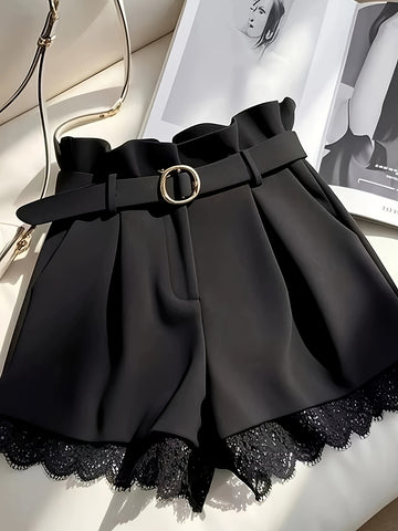 Casual Women's  Generous Lace Shorts,