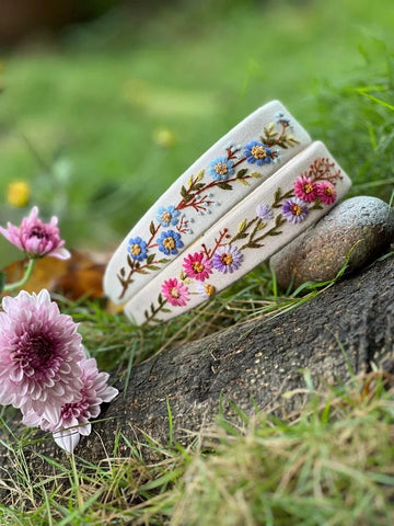Floral Embroidered Headband