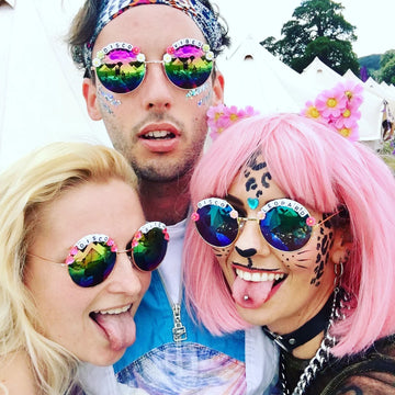 DESIGN YOUR OWN Personalised Custom Text Festival & Party Sunglasses